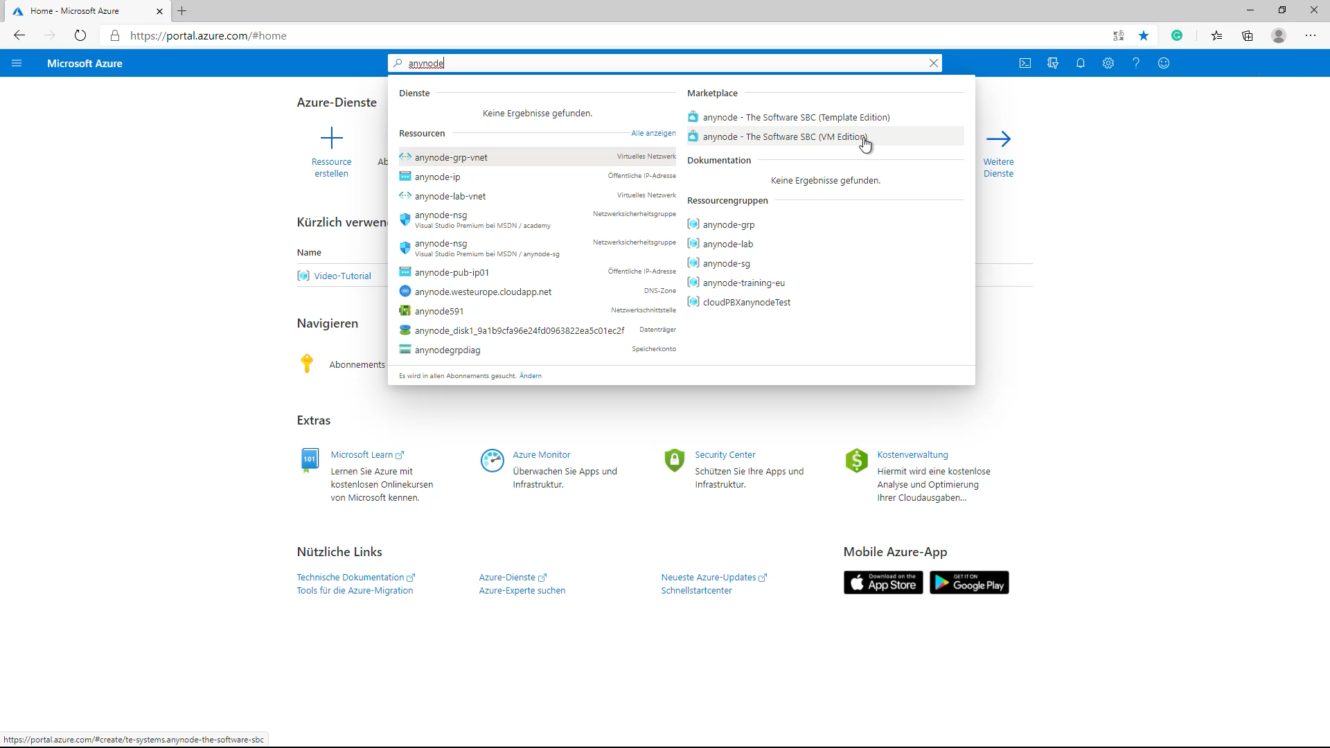 Azure Bereitstellung_02_Unterschiede im Angebot