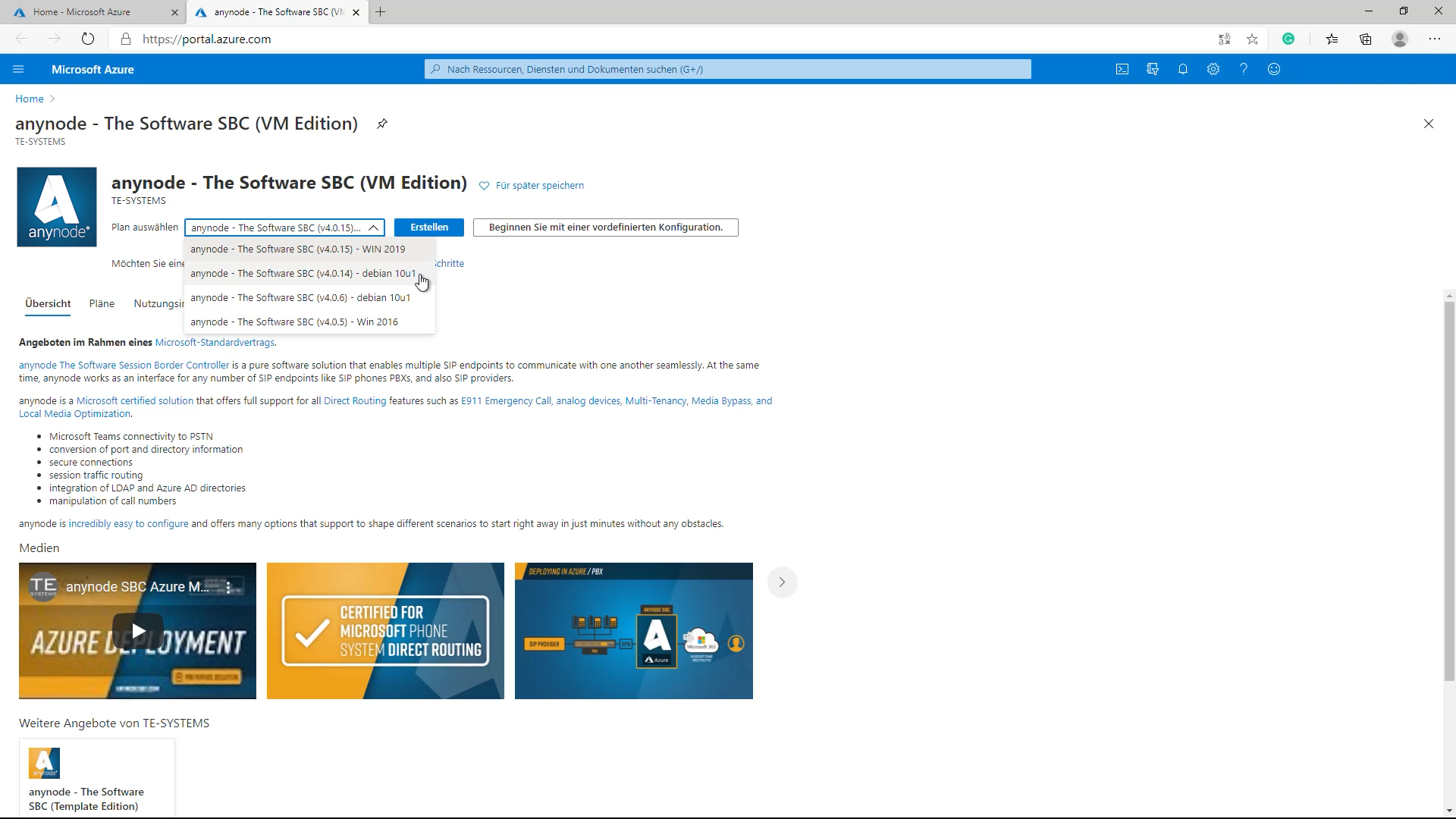 Azure Bereitstellung_04_VM Edition