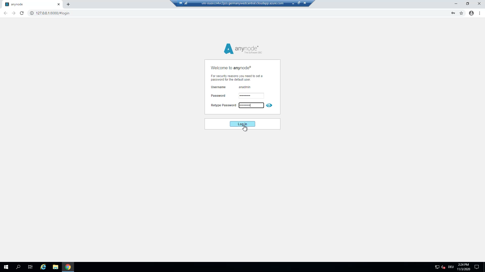 Azure Bereitstellung_13_Initial Password