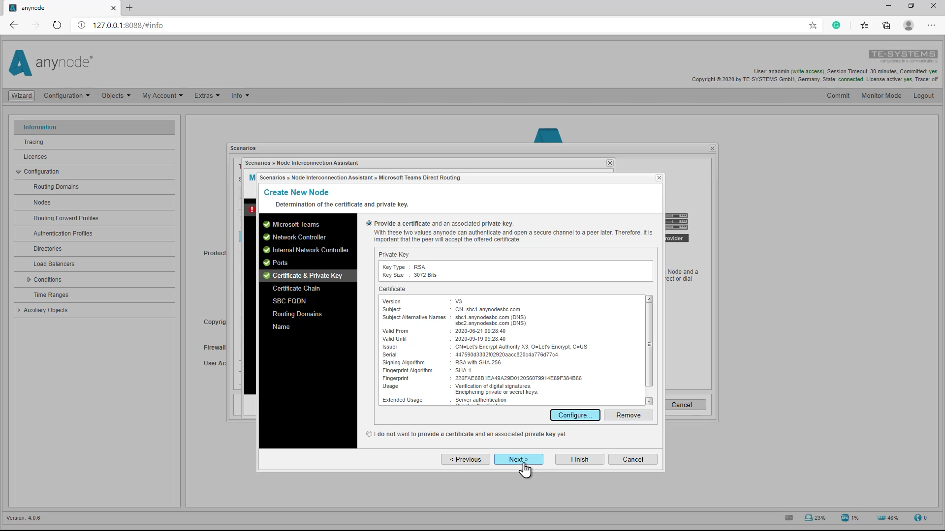 LMO_20_Certificate and Private Key