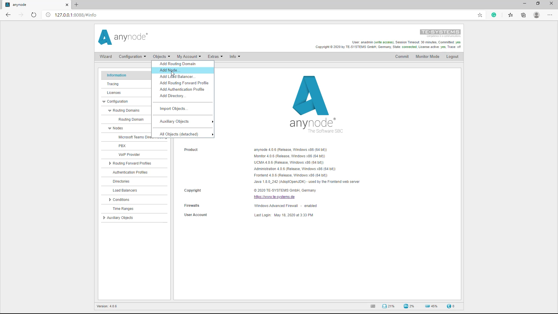 SIP Registrar_02_Add Node
