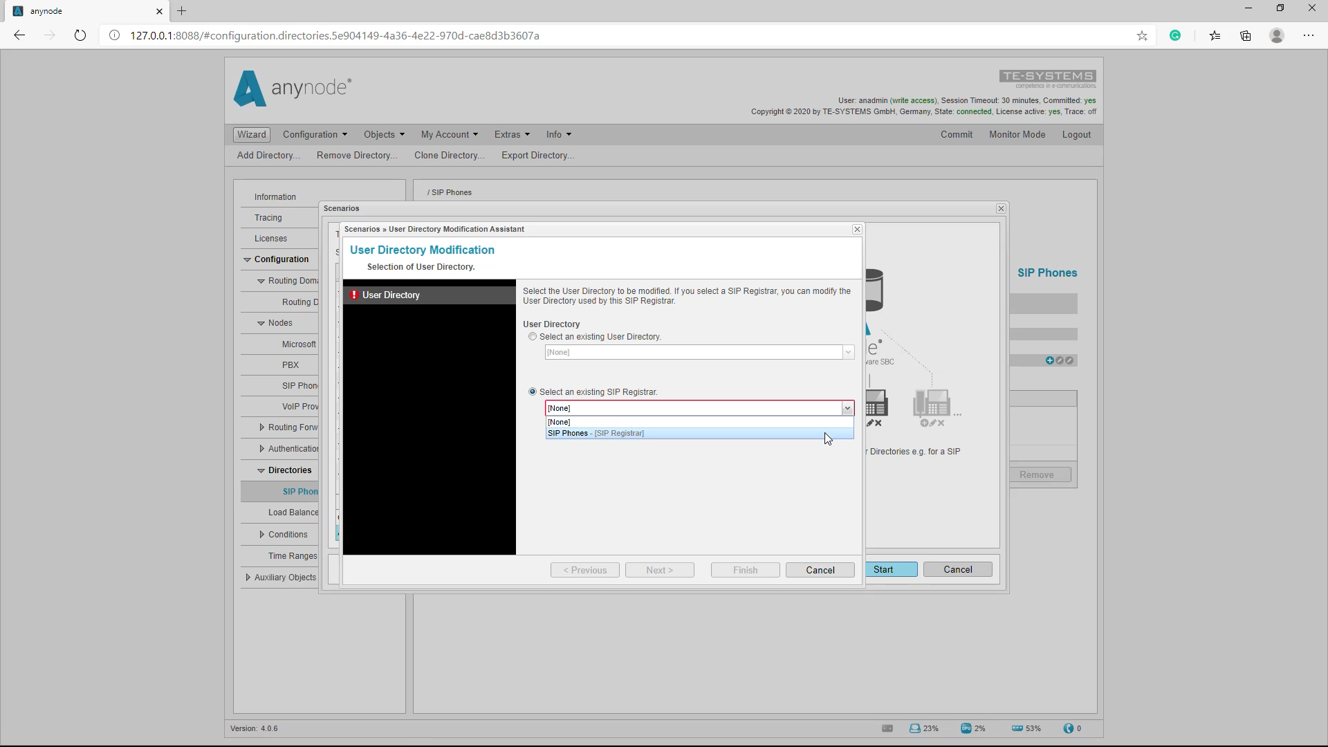 SIP Registrar_Select existing Registrar