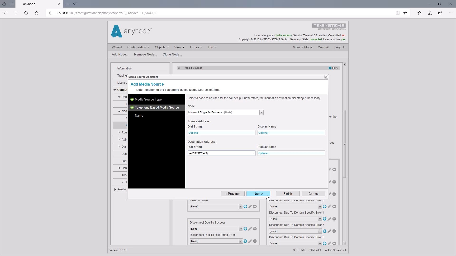 Toene und Wartemusik einspielen_15_Telephony Settings